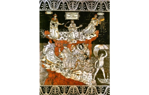 014 Tarsia pavim. della navata centrale - Allegoria del colle della sapienza